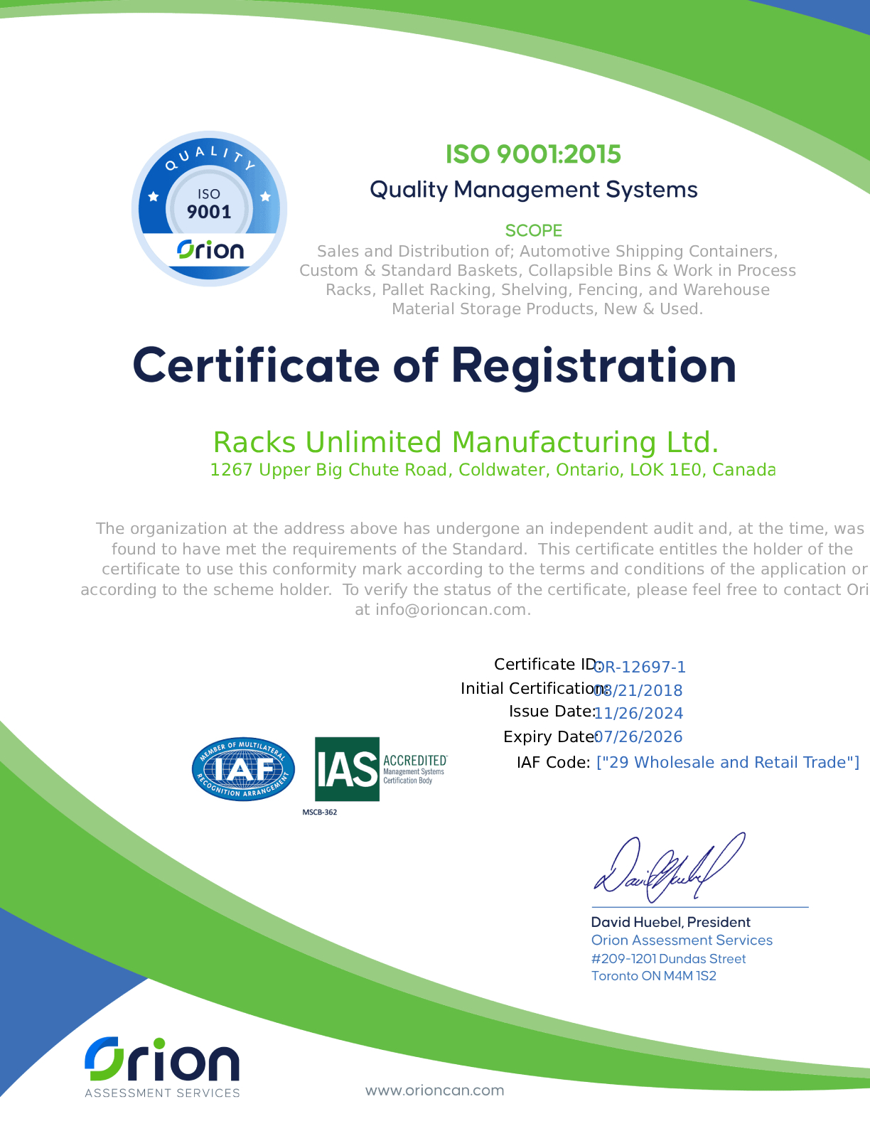 orion registrar